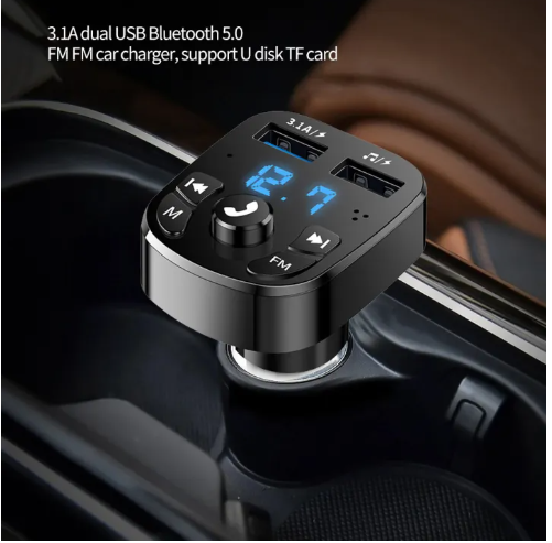 Car Charger FM Transmitter Bluetooth Audio Dual USB Car MP3