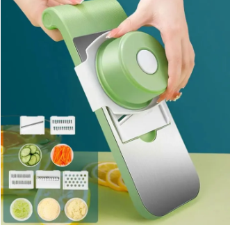 5-in-1 Adjustable Vegetable Slicer & Mandoline Cutter – Multi-Purpose Kitchen Tool for Effortless Slicing, Dicing & Grating